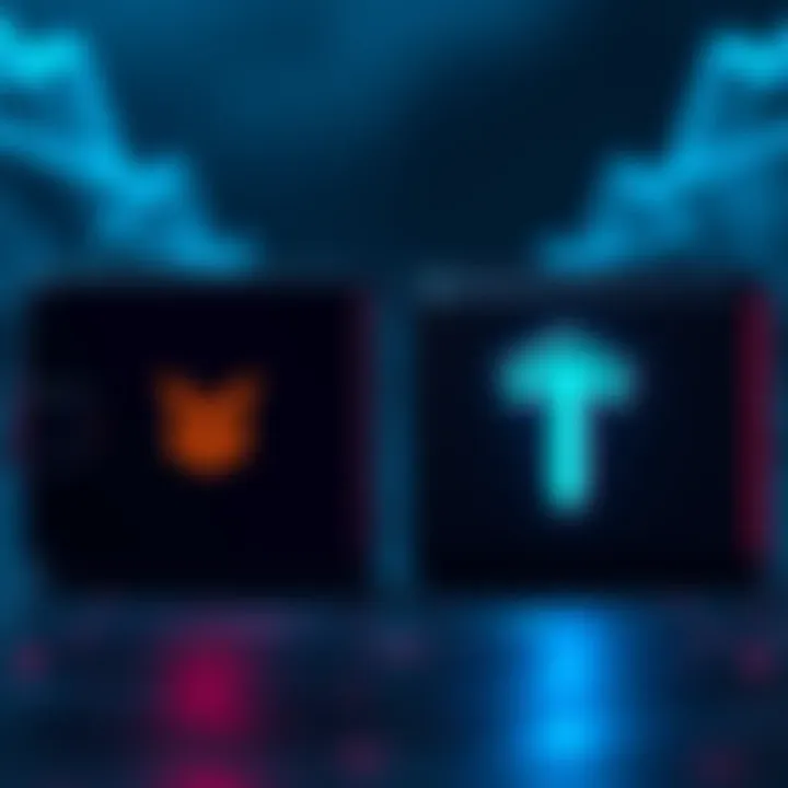 Side-by-side view of Trezor and Tangem cryptocurrency wallets showcasing their designs and features.