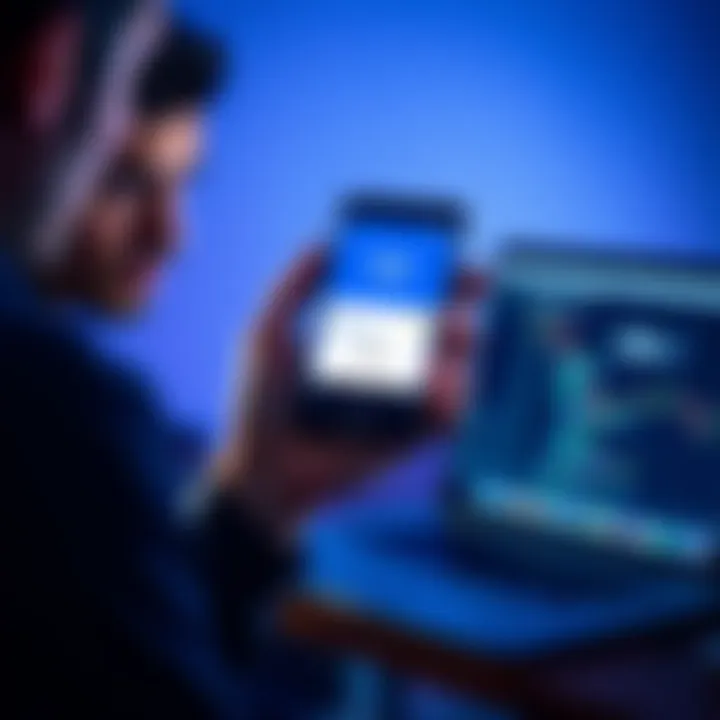 Person holding a smartphone showing Trezor wallet app A person looks confused while holding a smartphone displaying the Trezor wallet app, showing a balance, while a laptop next to them shows a zero balance.