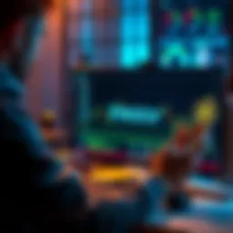 A person setting up a Trezor wallet with a computer and cryptocurrency on the screen.
