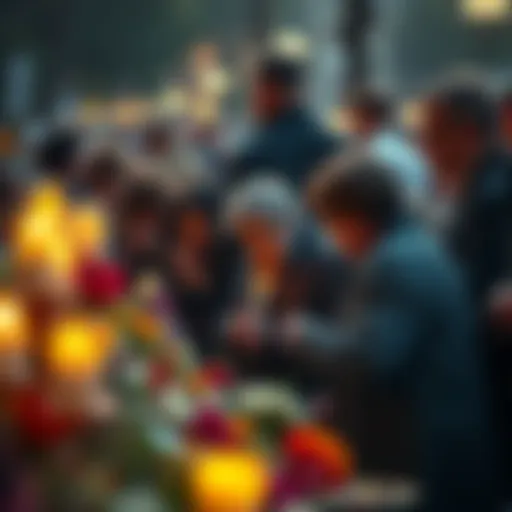 A Tribute to Harry People gathered to remember Harry with flowers and candles