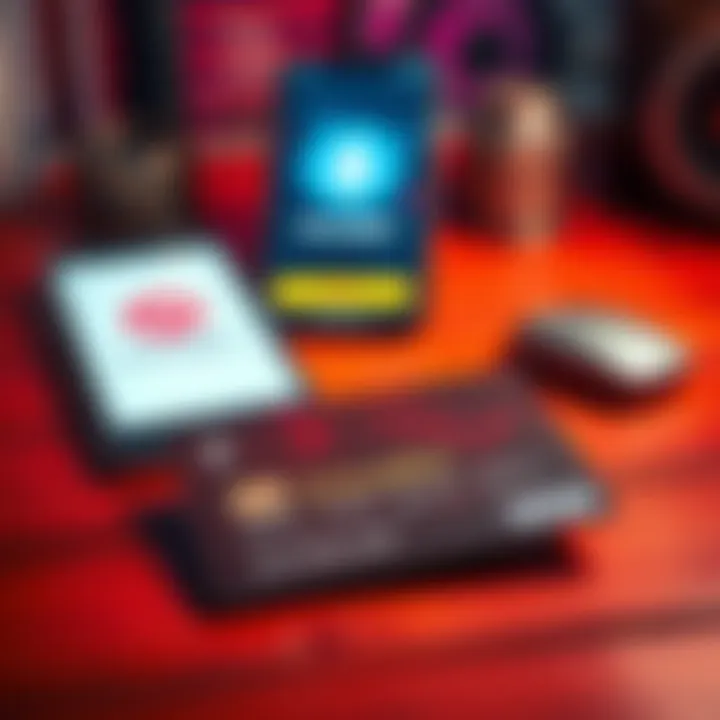 A Trocador prepaid card placed on a wooden desk with a smartphone displaying the Trocador app and Monero logo in the background.