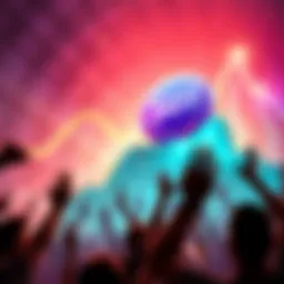 $TROLL coin soaring upwards A graphic showing the $TROLL coin rising towards a target of $69 with a vibrant background and enthusiastic community members cheering in the foreground