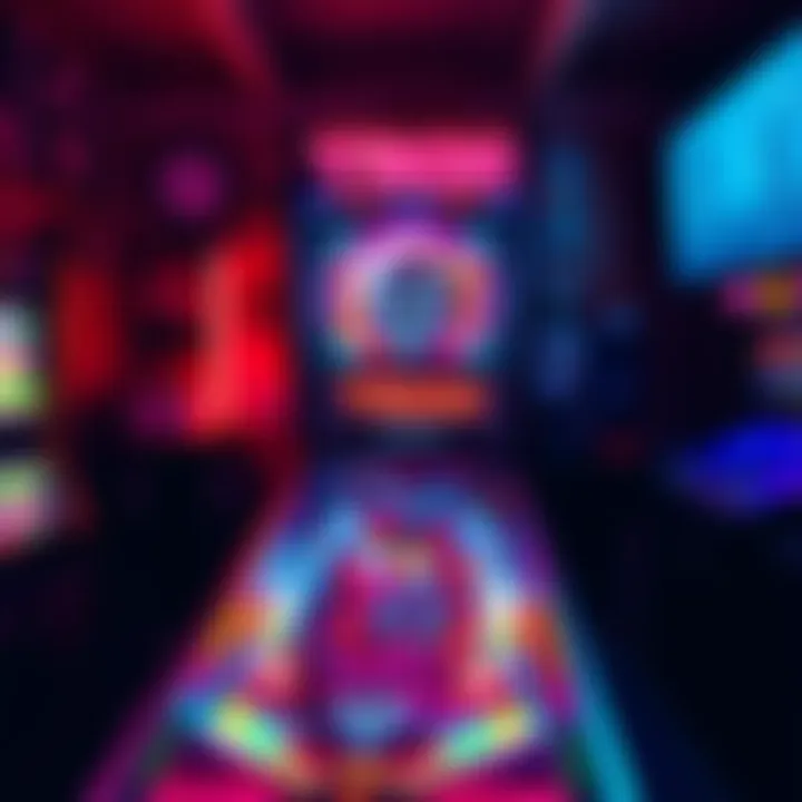 Tron Pinball Machine A vibrant Tron Pinball machine featuring neon colors and iconic Tron graphics, set in a cozy game room.
