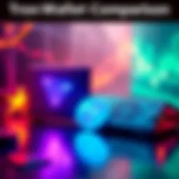 A graphic showing different TRON wallets including TronLink, Ledger, and Trust Wallet with icons representing each.