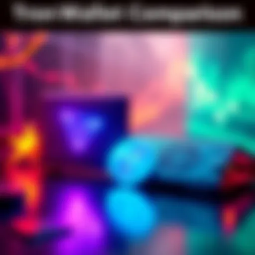 A graphic showing different TRON wallets including TronLink, Ledger, and Trust Wallet with icons representing each.