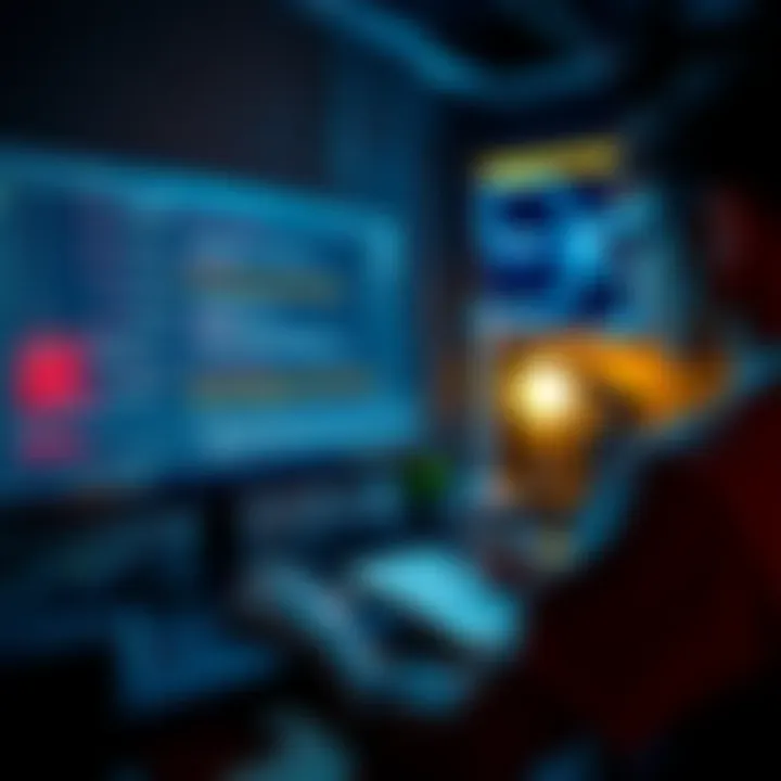 A person working on a computer screen showing offline Storj node errors and authorization issues, with a notepad for troubleshooting tips next to it.
