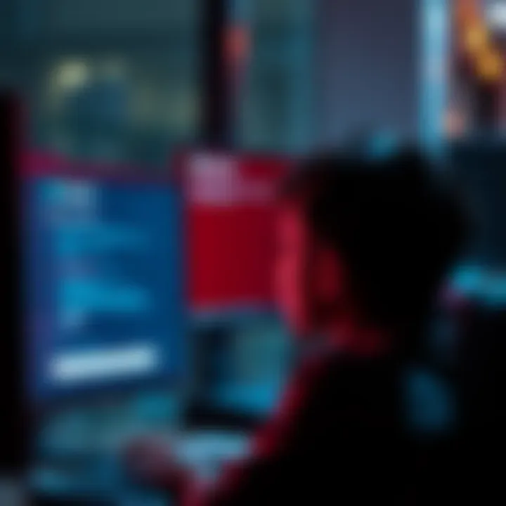 A user looking concerned at a computer screen showing a red notification on the Kraken website