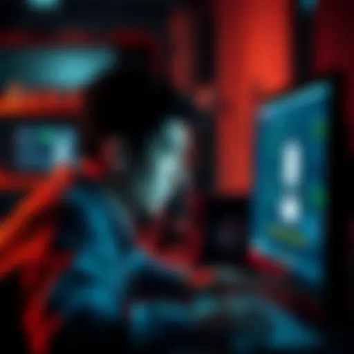 A person looking frustrated at a computer screen while trying to log in to their account.