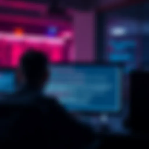 Person looking at a computer screen with an error message related to pool functionality after eth2 resync