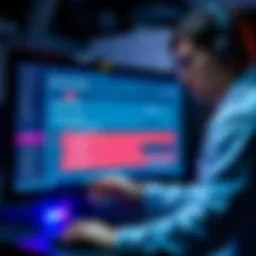 A technician is troubleshooting connection issues after upgrading a computer's SSD to 1TB with active port forwarding settings visible on the screen.