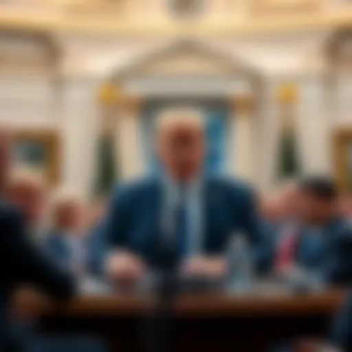 President Trump discusses cryptocurrency with industry leaders and regulators at the White House.