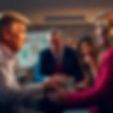 Members of the Trump family engage in a conversation about upgrading the U.S. dollar, with charts and currency notes in view.