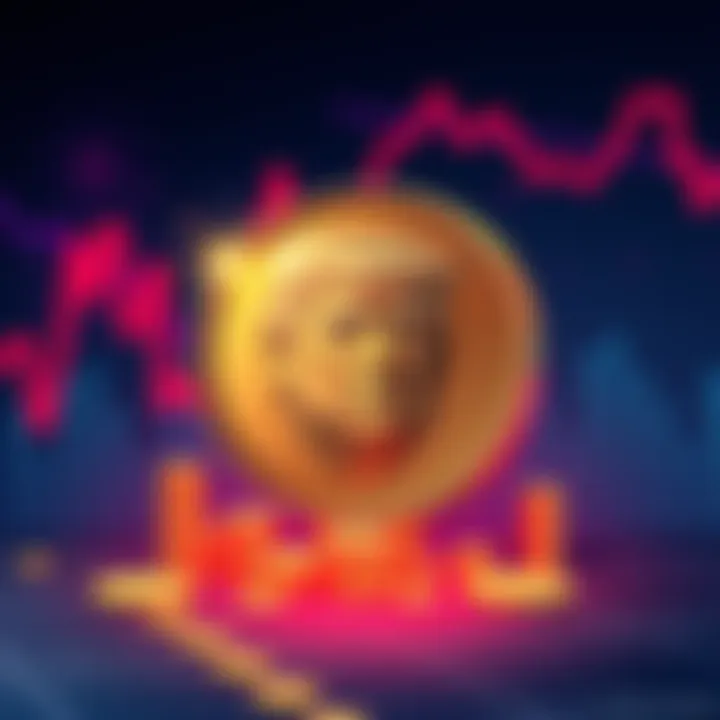 Trump's Meme Coin Failure An illustration showing a coin with Trump's face on it, surrounded by graphs depicting a decline in value and disappointed investors.