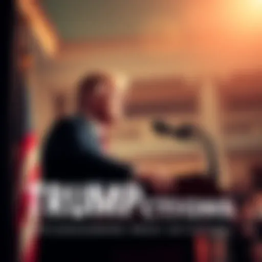 Trump Announces New Initiatives President Trump speaking at a podium outlining new plans for the country