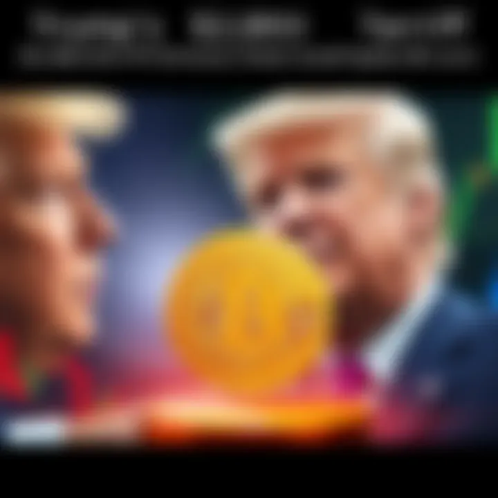 Graphic showing the impact of Trump's $2,000 tariff dividend on Bitcoin and the stock market, featuring a dollar sign and Bitcoin symbol