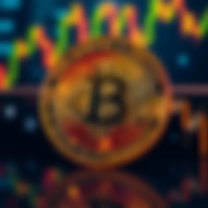 A close-up of a Trump coin displayed on a glowing digital backdrop representing the cryptocurrency market.
