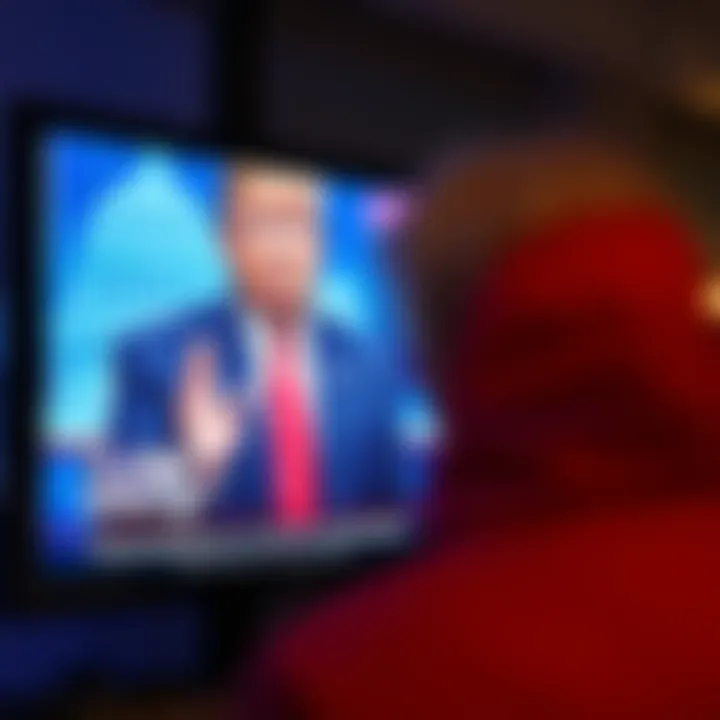 Trump promotes crypto investment Donald Trump on screen endorsing a crypto investment with a QR code