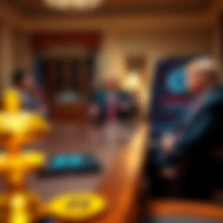 President Trump at the White House with Coinbase and Ripple representatives discussing cryptocurrency and AI
