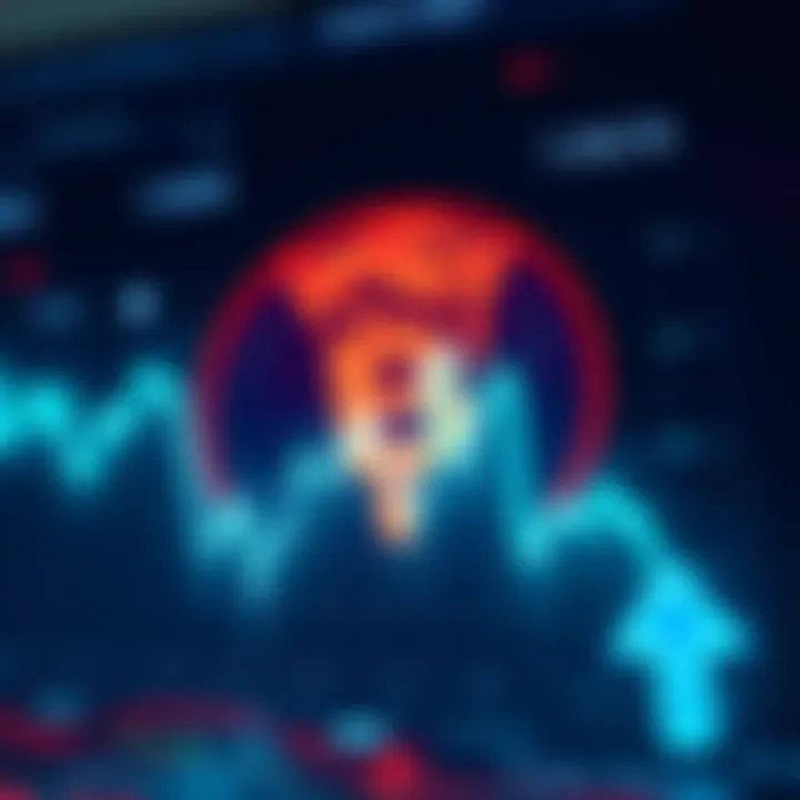 A graphic showing a downward trend in cryptocurrency values with the Trump family logo in the background
