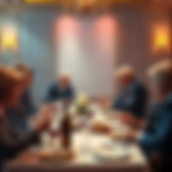 President Trump sits at a dining table with TRUMP token holders, engaging in conversation and sharing a meal.