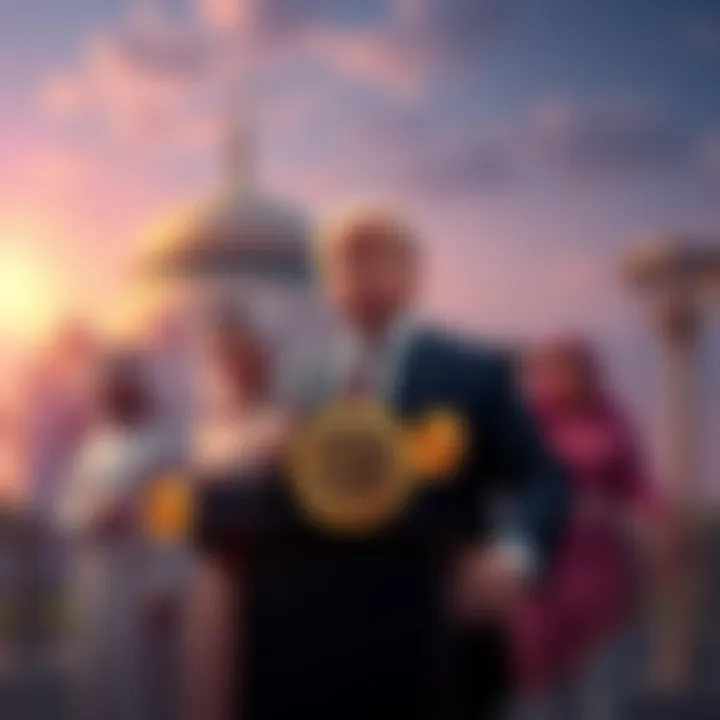 The Trump family announces the launch of their new cryptocurrency bank with support from the Abu Dhabi royal family, showcasing a blend of traditional banking and blockchain technology.
