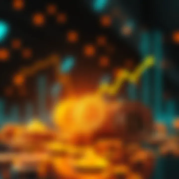 Visual representation of crypto crash affecting Trump family investments, with a downward trend graph and Bitcoin symbols