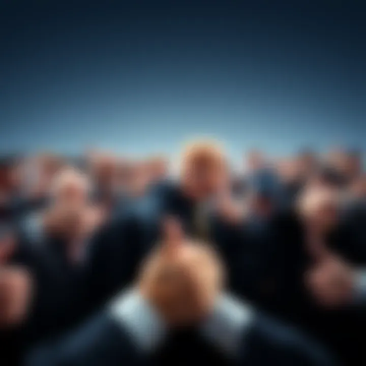 A graphic showing a large group of people with thumbs down, expressing disapproval towards the friendship of Donald Trump and King Charles.