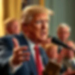 President Trump addressing bank officials about stablecoin yields