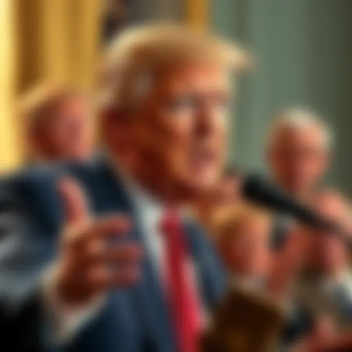 President Trump addressing bank officials about stablecoin yields