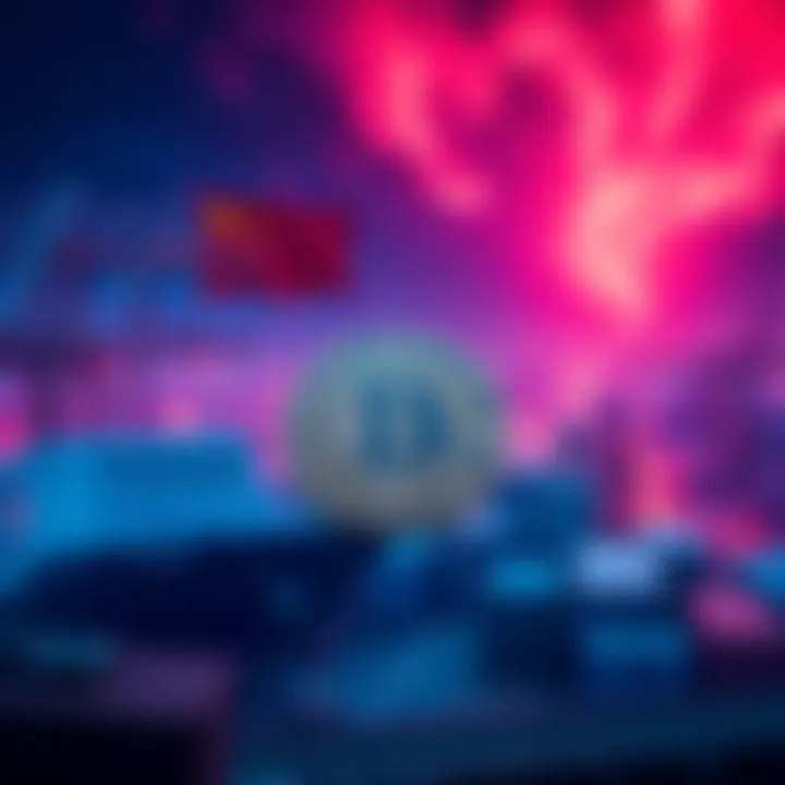 Visual representation of U.S. tariffs impacting cryptocurrencies, featuring Litecoin in the backdrop of a tense trade landscape.