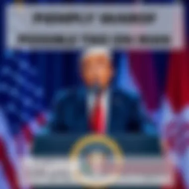 President Trump speaking at a podium with a backdrop of the American flag, addressing the nation about potential military action against Iran.