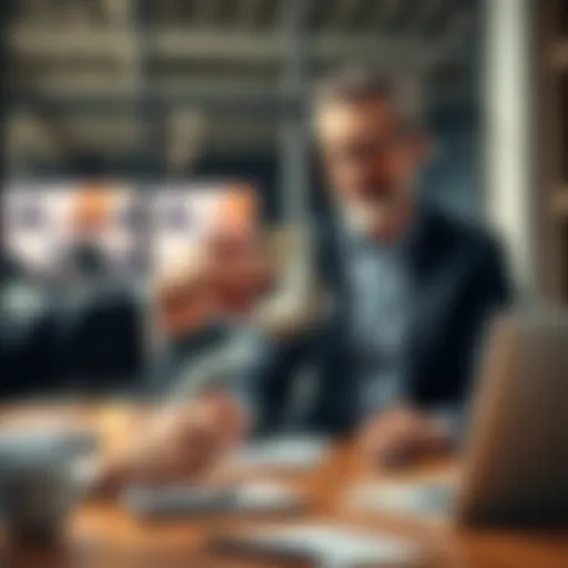 A person handing over cash to a financial advisor in an office setting, showing trust in financial management.