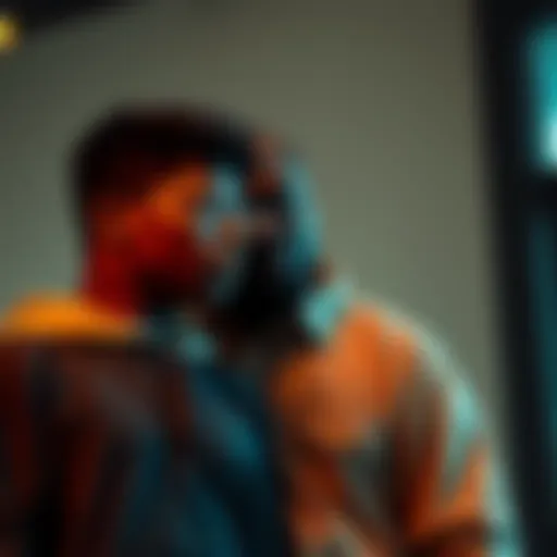 A supportive friend standing beside another person during a challenging moment, showcasing trust and loyalty through body language and expressions.