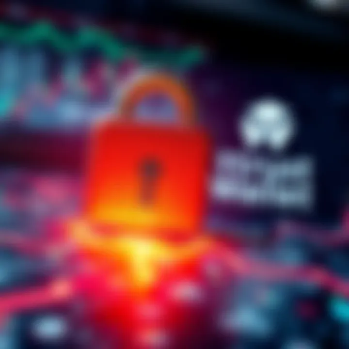A visual representation of a digital wallet with a broken lock, indicating a security breach due to a hack, alongside the Trust Wallet logo.