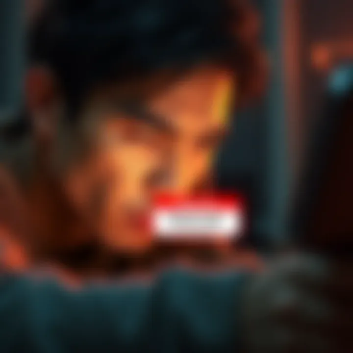 A frustrated Trust Wallet user looking at their device after being denied a refund. The device displays a rejection notice, highlighting the lost $1,300 USDT.