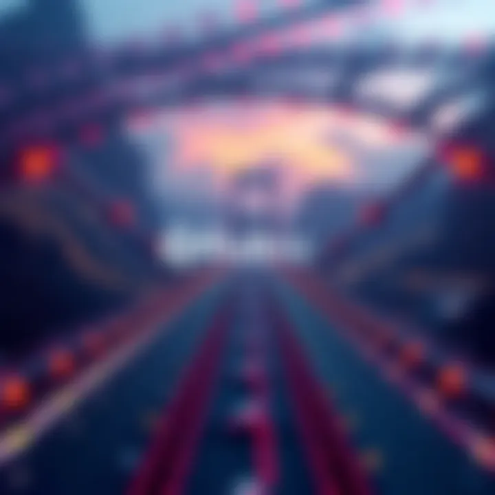 A digital representation of a secure cross-chain bridge connecting different blockchain networks, highlighted by the logo of Rubic.