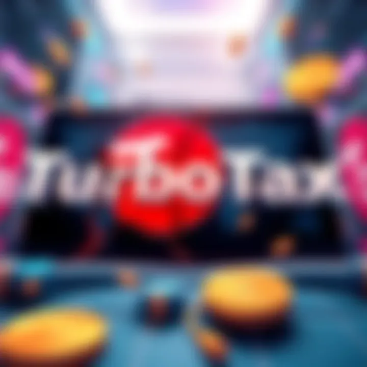 Illustration showing TurboTax logo with broken links and crypto symbols representing tax importing problems for users.