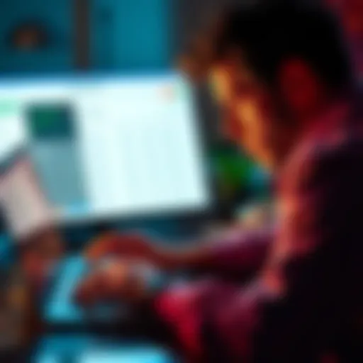 A person frustrated while using TurboTax on a laptop, showing 1099-DA forms from Robinhood, highlighting the challenges of importing cryptocurrency data.