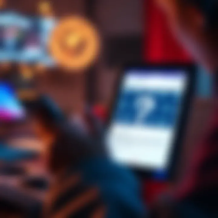 A person scrolling through Twitter looking puzzled with a question mark visible on the screen.