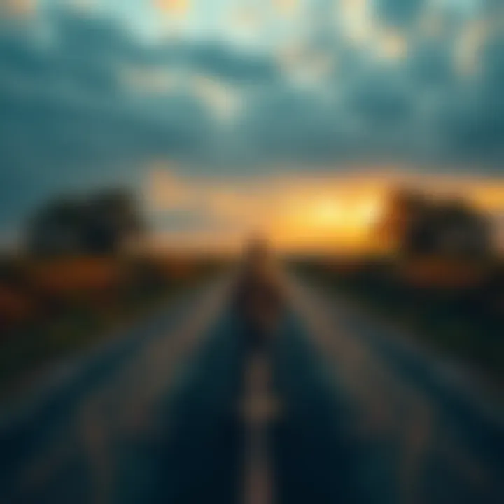 A person standing at a fork in the road, considering two distinct paths ahead, symbolizing multiple options in decision-making.