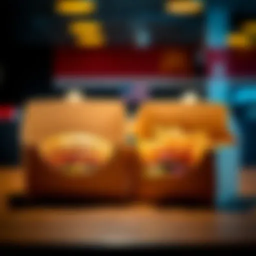 A close-up view of two meal boxes with burgers and fries, showing a delivery mistake of receiving two meals for one order.