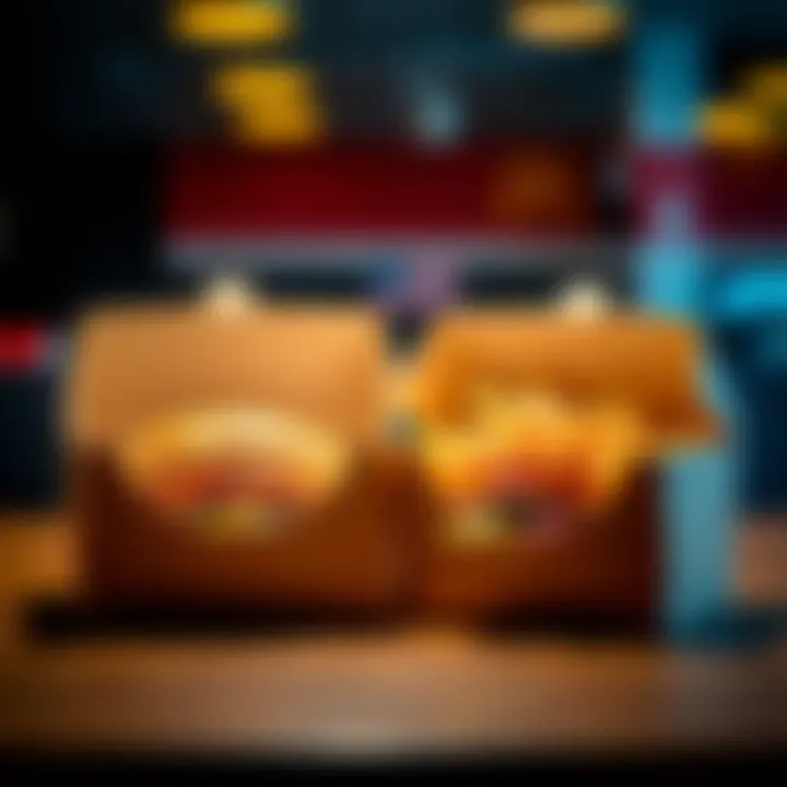 Two meal boxes side by side A close-up view of two meal boxes with burgers and fries, showing a delivery mistake of receiving two meals for one order.