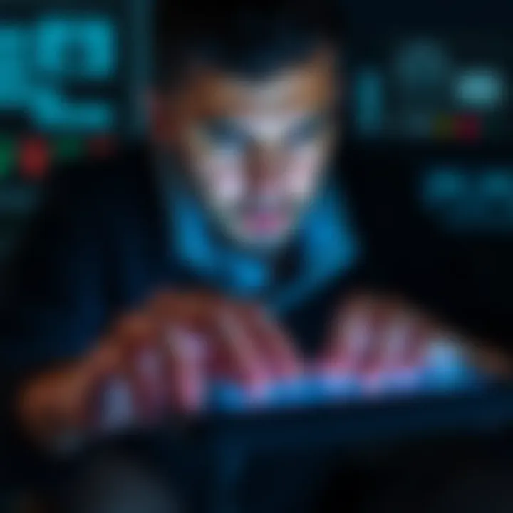 A person typing a passphrase on a device with a concerned expression, highlighting security risks.