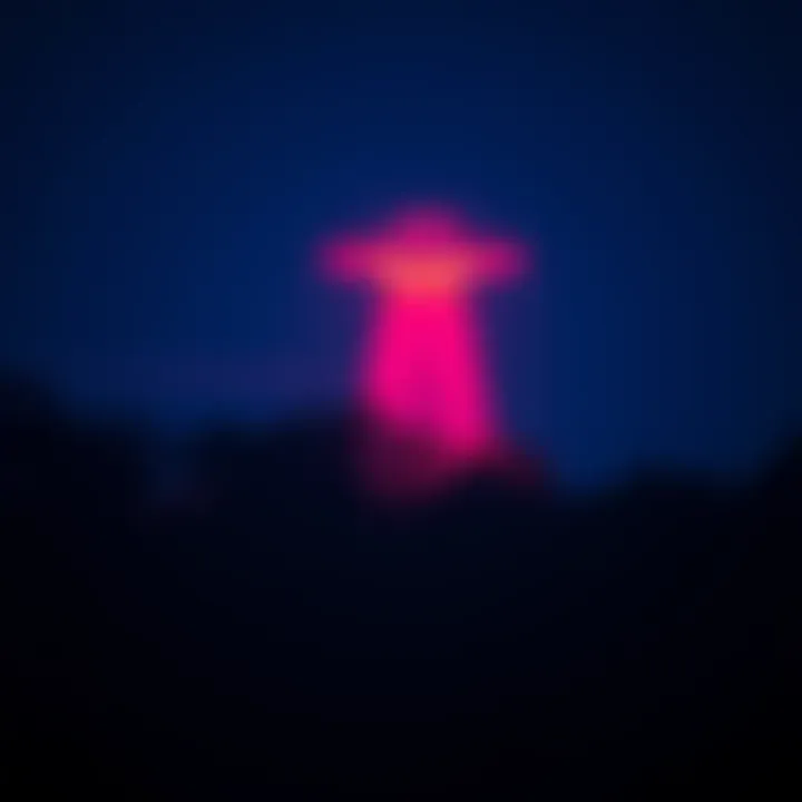 Infrared Night Vision Capture of UAP A captivating view of unidentified aerial phenomena illuminated by infrared technology over Netcong, New Jersey.