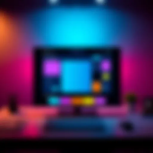 A screen showing improved color choices for a user interface with highlighted elements in a modern design.