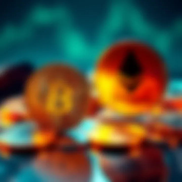 Graphic showing Bitcoin and Ethereum symbols with a 1.4% yield text and the London Stock Exchange logo