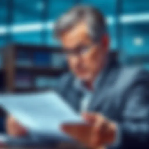 A concerned regulator reviewing financial documents and reports related to 2014 accounts and fund safety.