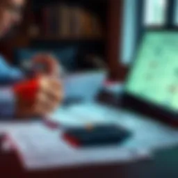 Understanding IRS Forms A person reviewing IRS 8949 tax forms with notes and a calculator on a desk