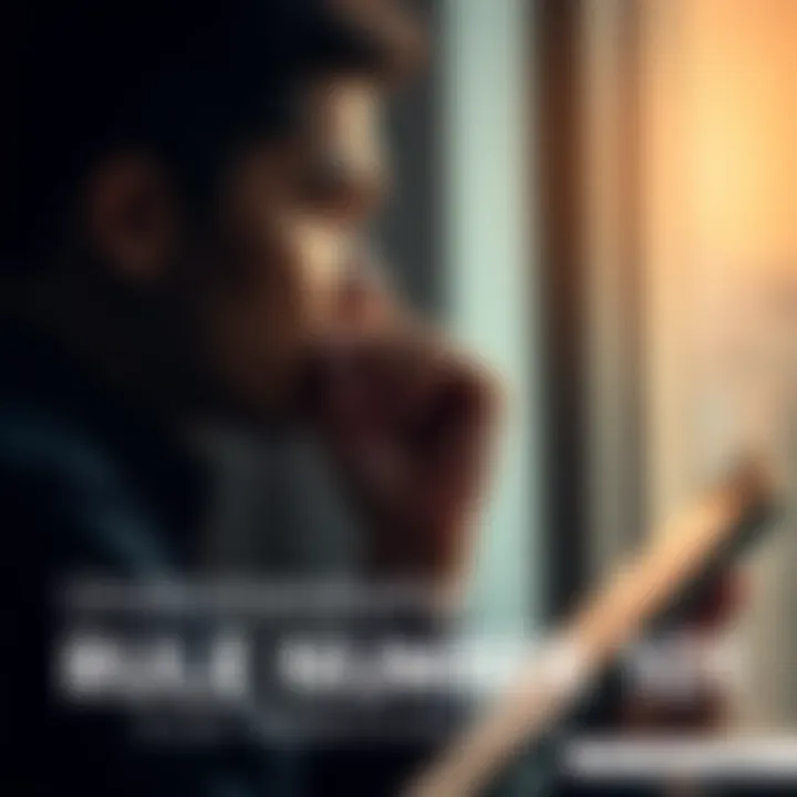 A person thinking deeply with a notepad in hand, symbolizing the impact of Rule Number 101 on daily life decisions.