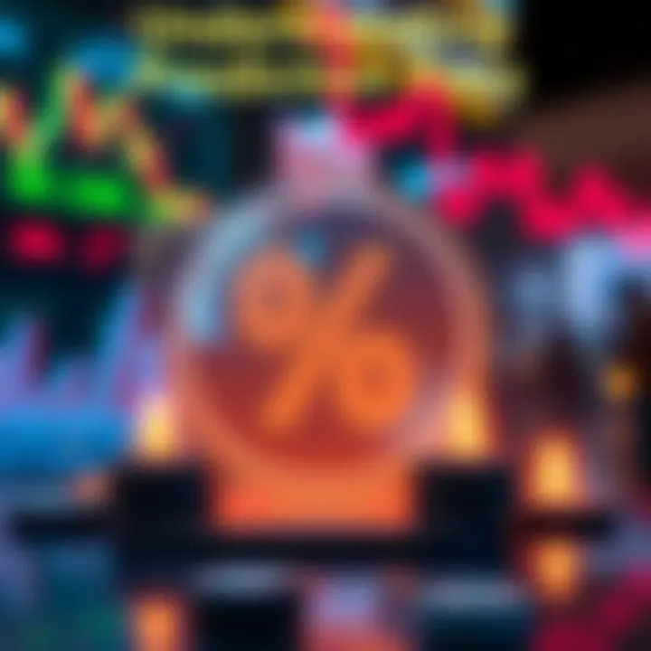 A graphic showing a percentage symbol and currency icons representing fees associated with buying and selling trades.